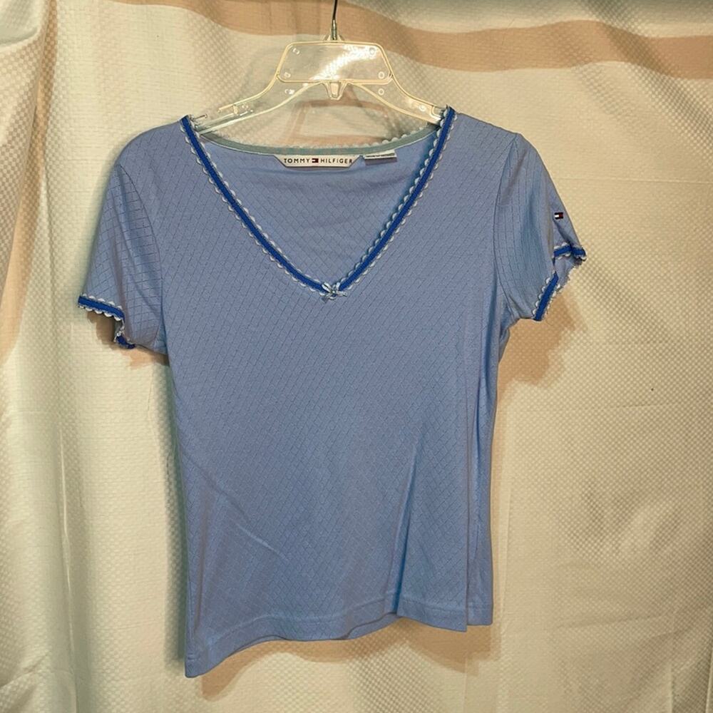 Tommy Hilfiger M baby blue t worn once
